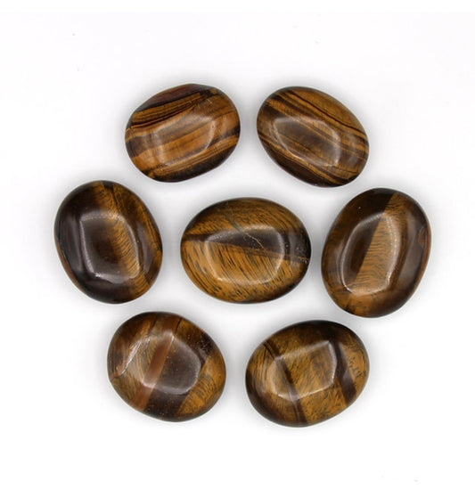 Yellow Tiger's Eye Palm Stones Buy 1 get 2 FREE!